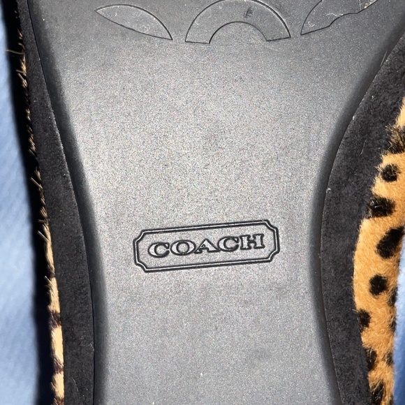 Coach Cheetah Print Genuine Haircalf & Cap Toe Ballet Flat KUDOS Women Sz 8.5 - Picture 8 of 9
